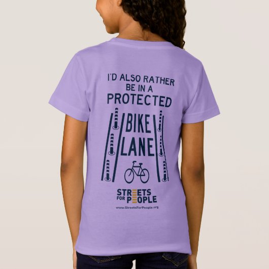 Beschermde fietspad t-shirt (Achterkant)