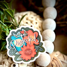 beschermde inspirerende bloemencultuur sticker