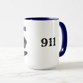 "Beschermen en dienen" Mok (Voorkant rechts)