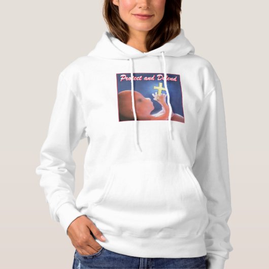 Beschermen en verdedigen hoodie (Voorkant)