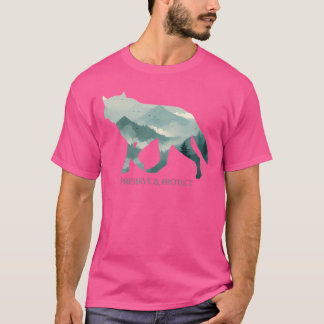 Beschermen Nationaal Park Wildlife Wolf T-shirt