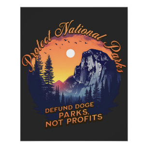 Beschermen Nationale Parken Verdedigen DOGE Parken Perfect Poster