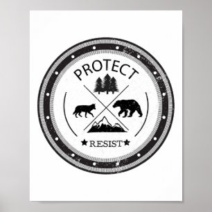 Beschermen - Weerstaan van nationale parken en bos Poster