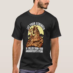 Beschermende Giraffe Papa voor Dochter op Vaderdag T-shirt