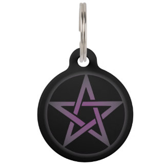 Beschermende heksen Pentacle Pet Tag Huisdierpenning