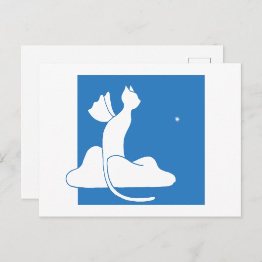 Beschermende Kat Briefkaart (Voorkant / Achterkant)