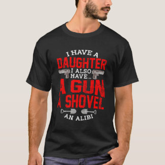 Beschermende vader citaat Dochter Meisjes Schop Pi T-shirt