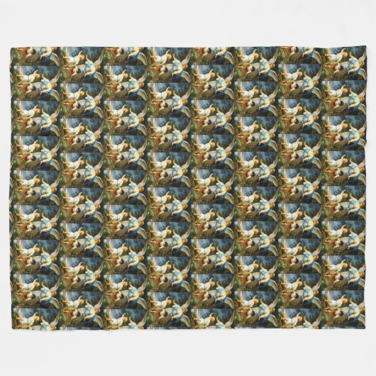 BESCHERMENGEL Bernhard Plockhorst 1886 Fleece Bla (Voorkant (Horizontaal))