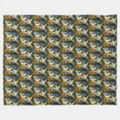 BESCHERMENGEL Bernhard Plockhorst 1886 Fleece Bla Deken (Voorkant (Horizontaal))