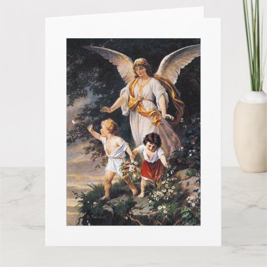 BESCHERMENGEL Bernhard Plockhorst 1886 Kaart (Voorkant)