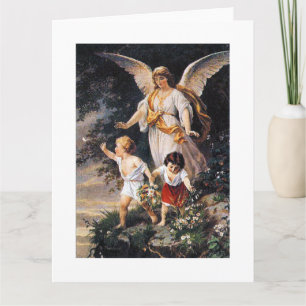 BESCHERMENGEL Bernhard Plockhorst 1886 Kaart