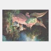 Beschermengel beschermt kinderen bij een richel inpakpapier vel (Voorkant 3)