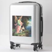 Beschermengel beschermt kinderen bij een richel sticker (Koffer)