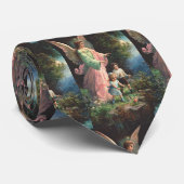 Beschermengel beschermt kinderen bij een richel stropdas (Opgerold)