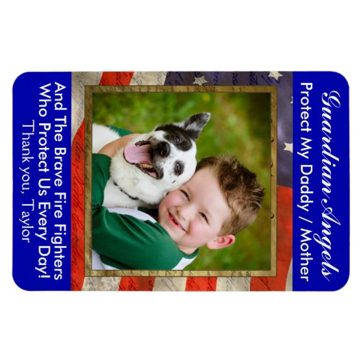 Beschermengel - Brandweermagneet Magneet (Horizontaal)