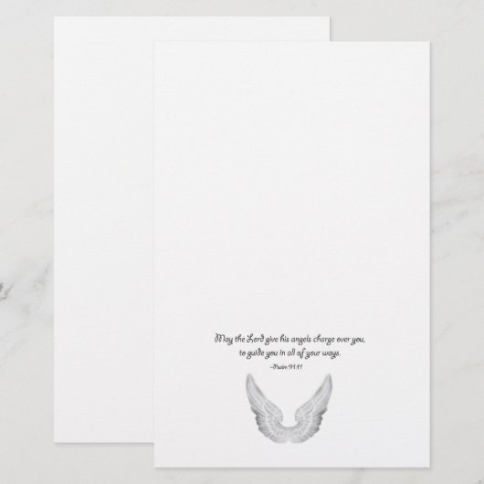 beschermengel briefpapier (Voorkant / Achterkant)