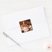 Beschermengel door Henri Decaisne Vierkante Sticker (Envelop)
