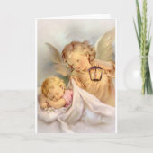  beschermengel en Baby Wenskaart Kaart (Voorkant)