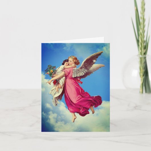 Beschermengel En Kind Notitiekaart (Voorkant)
