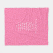Beschermengel Gebed Roze Fleece Deken (Voorkant (Horizontaal))