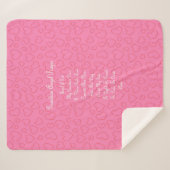 Beschermengel Gebed Roze Sherpa Deken (Voorkant (horizontaal))