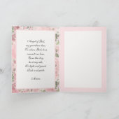  Beschermengel Kinderen Roze Rozen Kaart (Binnen)