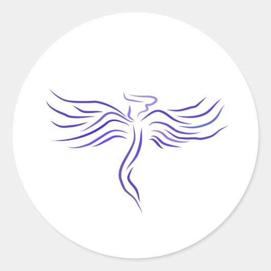 beschermengel kussen ronde sticker (Voorkant)