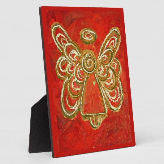 Beschermengel Rode Engel Schildering Kunst Cadeaup Fotoplaat (Zijkant)