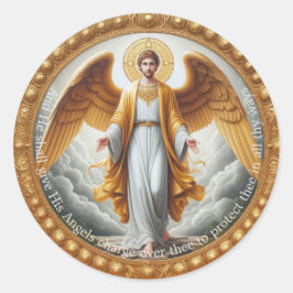 beschermengel ronde sticker