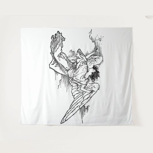 Beschermengel Tapijt Wandkleed (Voorkant (horizontaal))