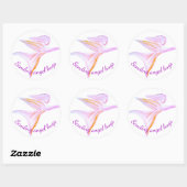 Beschermengel – Verzending Engel Knuffels Fuchsia  Ronde Sticker (Vel)