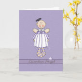 Beschermengel voor kankerpatiënt kaart (Gele Bloem)