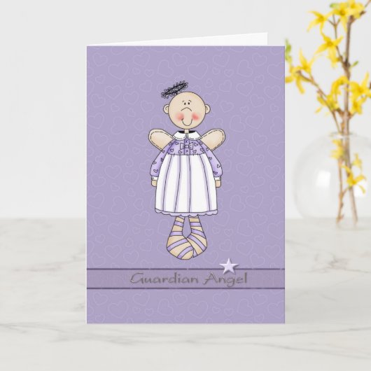 Beschermengel voor kankerpatiënt kaart (Gele Bloem)