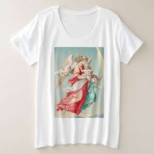 Beschermengelen die een kind dragen Etherische kun Grote Maat T-shirt