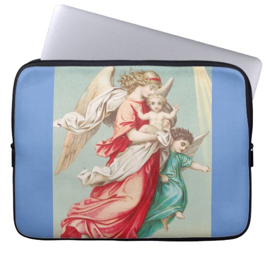 Beschermengelen Die Een Kind Dragen Etherische Kun Laptop Sleeve (Voorkant)