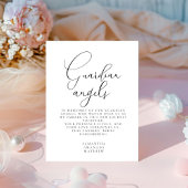 Beschermengelen in liefdevolle herinnering Bruilof Reclamebord Met Voetstuk