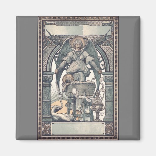 Beschermengelen met Jezus kind Magneet (Voorkant)