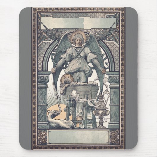 Beschermengelen met Jezus kind Muismat (Voorkant)