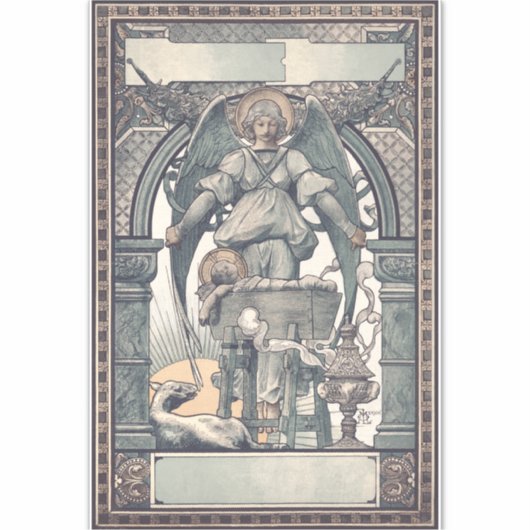 Beschermengelen met Jezus kind Sticker (Voorkant)