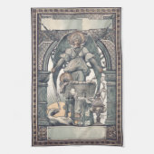 Beschermengelen met Jezus kind Theedoek (Verticaal)