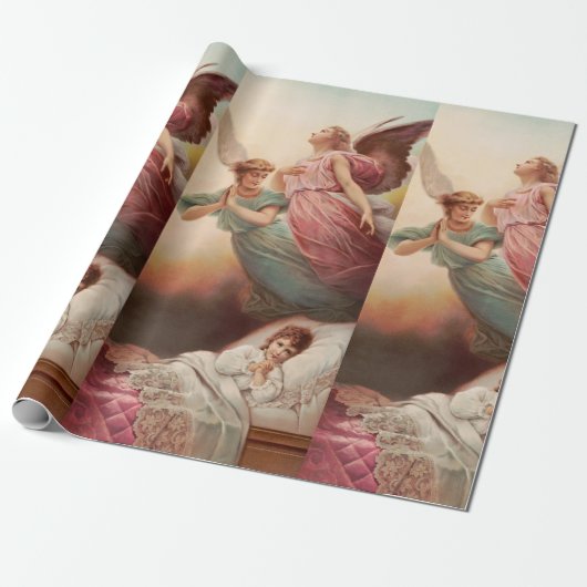 Beschermengelen met kind cadeaupapier (Uitgerold)