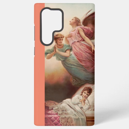 Beschermengelen met kind samsung galaxy hoesje (Achterkant)
