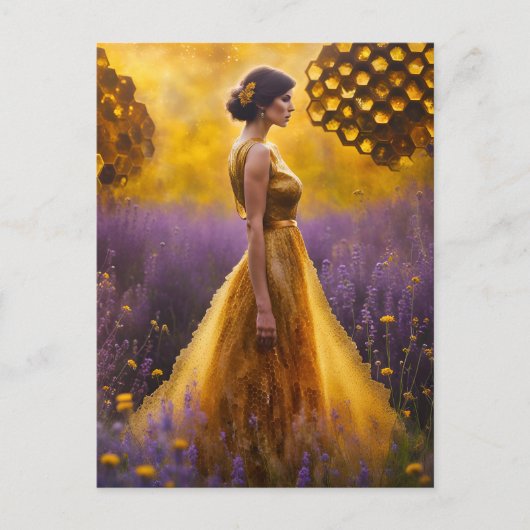 Beschermer van de bijen briefkaart (Voorkant)