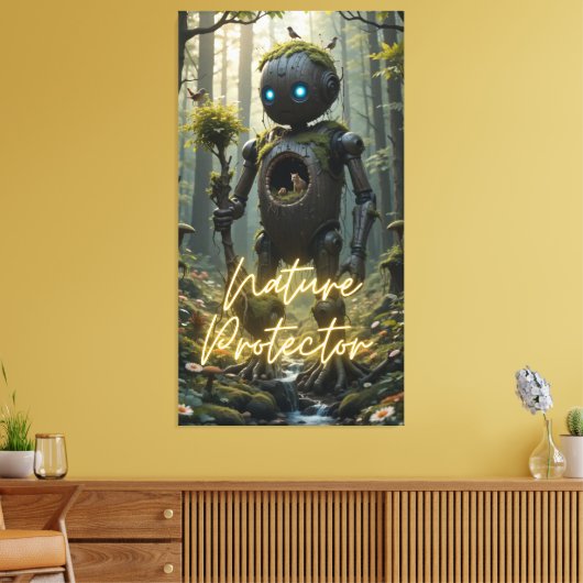 beschermer van de natuur canvas afdruk (Insitu (Woonkamer))