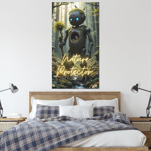 beschermer van de natuur canvas afdruk (Insitu (Slaapkamer))