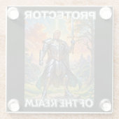 Beschermer van het Rijk - President Trump Glazen Onderzetter (Achterkant)