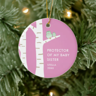 Beschermer van mijn Baby zusje, persoonlijk aanges Keramisch Ornament