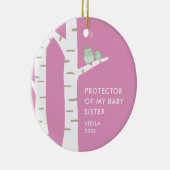 Beschermer van mijn Baby zusje, persoonlijk aanges Keramisch Ornament (Rechts)