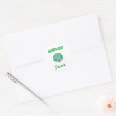 Beschermers Van Morgen Groene Red De Planeet Aarde Ronde Sticker (Envelop)
