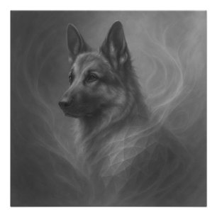 Beschermgeest – Duitse Herdershond Geometrie Foto Afdruk
